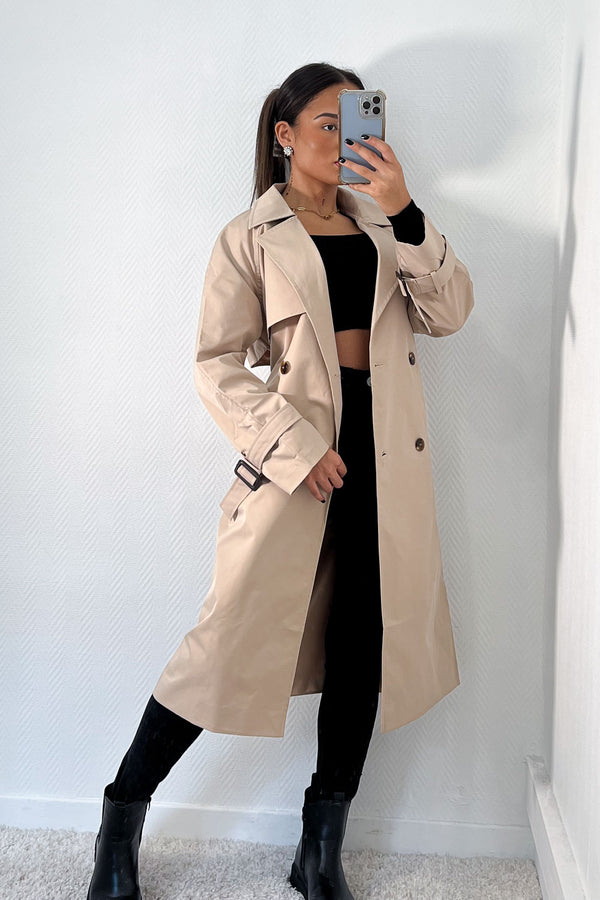 TRENCH LONG BEIGE